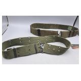 Pair of WWII Military Utility Belts - 43" & 58"