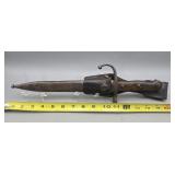 WWI Military Mauser Bayonet w Scabbard & Frog