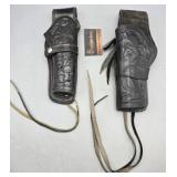 Pair of Cowboy Leather Revolver Holsters
