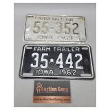 60s Iowa Trailer Licenses Plates