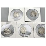 1926, 35, 36, 37 Buffalo Nickels