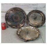 Silver Plate Servers- Group of 3