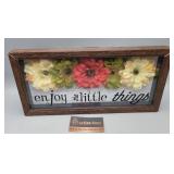 Enjoy the Little Things Shadow Flower Box 15"W
