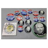 Political Buttons Lot Parker
