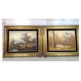 Framed Duck/Hunting Pics 22.75" ï¿½ 18.75"