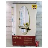 Reflect Frameless Mirror with Floating Shelf 28"h