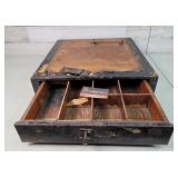 Vintage Metal Locking Cash Drawer 19" ï¿½ 19" ï¿½ 5"