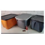 Group of 3 Totes with Lids