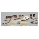 Masonic Cuff Links, Tie Clips, Medallions, Pins