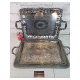 Pair of SIlver Plate Serving Trays