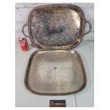 Pair of SIlver Plate Serving Trays