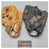 Group of 2 baseball gloves