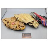 Group of 3 Baseball Gloves