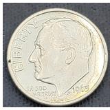 1963  Roosevelt Proof Dime Silver 90% Toning