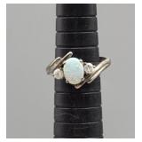 Silver 925 Ring Size 5 Marked AN w/heart