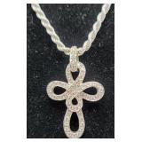 18K Pendant & Silver 925 Necklace