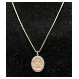 Sterling Silver St. Jude Pray For Us Pendant &