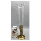 Vase in Brass Stand 13.5' H