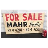 Wood Realty Sign 24x13