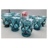 Teal Glasses Metal has rust spots