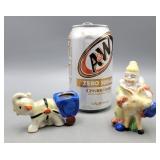 Figurines Clown & Elephant - Japan