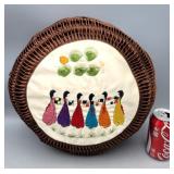 Throw Pillow Mexico Dancing Lady's 14' Round