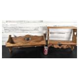 Pair of Wood 'Heart' Shelves & Coat Racks (24Wx &