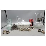 Cocktail Pitcher, Covered Dish w/Carrying B