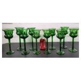Handblown Caged Bubble Glass Goblet Votives