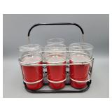 Boroux Tumbler Set w/Insulator Sleeves & Caddy