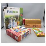 Art School Pastels, Puzzle, Skip Bo Game, Real