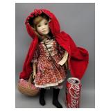 Porcelain Doll 15' Little Red Riding Hood Susan