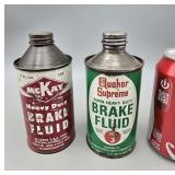 Pair of Vintage Brake Fluid Cans