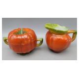 Tomatoes Cream & Sugar Glass