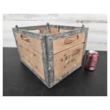 A&E Dairy Wood & Metal Milk Crate 15Lx12Wx10H