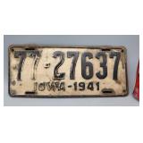 1941 Iowa License Plate