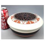 Indian Covered Bowl Signed Has chips