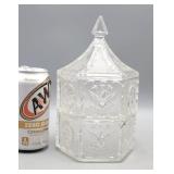 Vintage Indiana Glass 2 tier lidded candy dish 8'