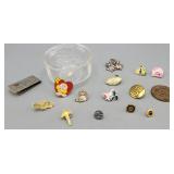 Pins, Money Clip, Container