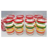 8 Striped Glasses