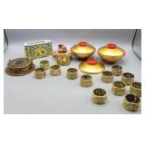 Napkin Rings, Coaster Set, Cow Bell & More