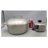 Wagner Ware Pot 10' Diameter & Sauce Pan w/ Lids