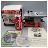 Might Mite 4' Table Saw, Box, Blades, Guides,