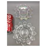 Iridescent Pedestal Plate & 1 Clear 6.5'