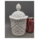 Milk Glass Canister 9'T