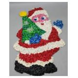 Vintage Popcorn Plastic Santa Hanging 19' L
