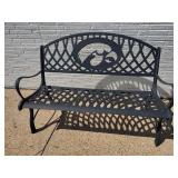 Iowa Hawkeye Metal Bench 49' Wide Heavy