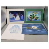 Lithographs Cinderella 1995 & Peter Pan 14' ï¿½ 11'
