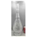 Huge Crystal Decanter No Stopper 21.5' Tall