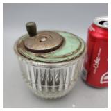 Vintage Glass Egg Beater/Mixer - works